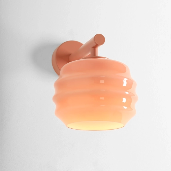 Wyrazista lampa ścienna PUFF WALL GLAZE CORAL