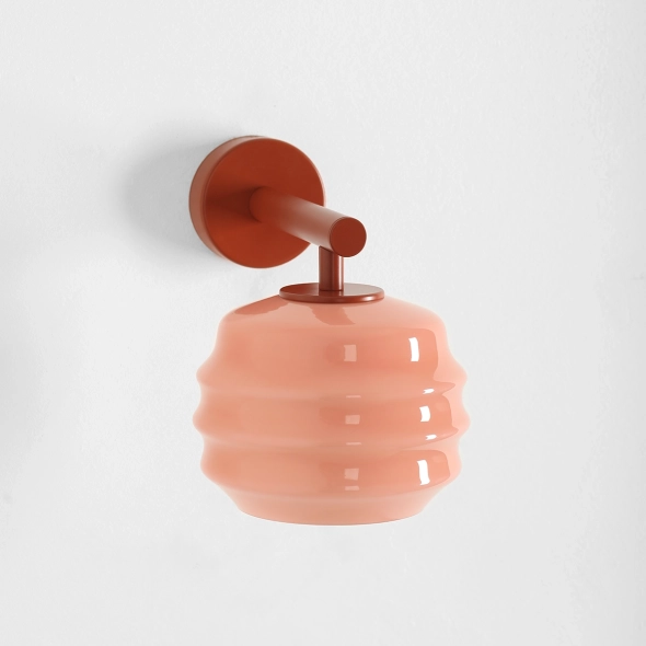 Wyrazista lampa ścienna PUFF WALL GLAZE TERRA