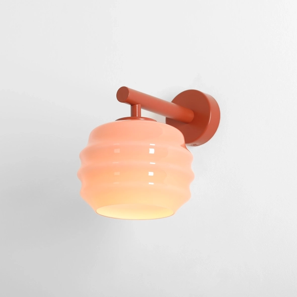 Wyrazista lampa ścienna PUFF WALL GLAZE TERRA