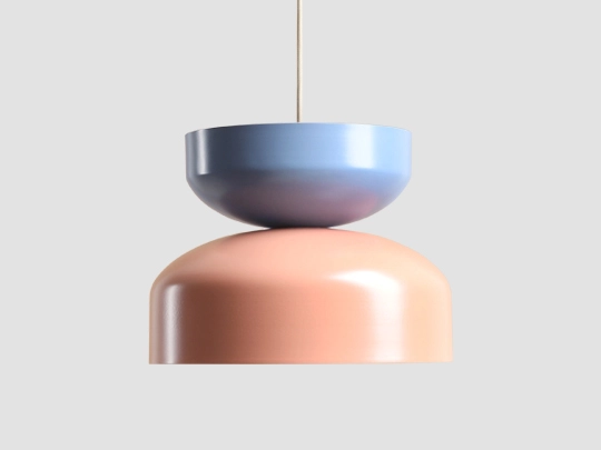 Modułowa lampa wisząca o ciekawych barwach TULA Coral/Dusty Blue