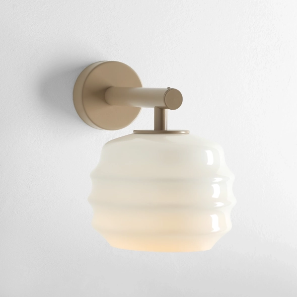 Beżowy, modny kinkiet PUFF WALL BEIGE