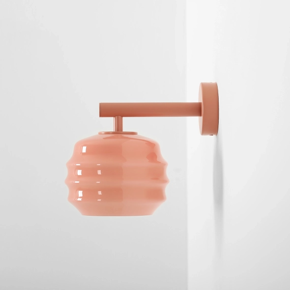 Wyrazista lampa ścienna PUFF WALL GLAZE CORAL