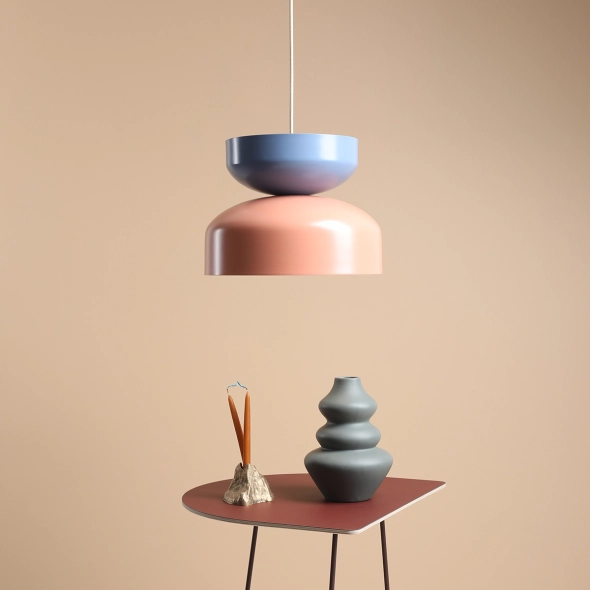 Modułowa lampa wisząca o ciekawych barwach TULA Coral/Dusty Blue