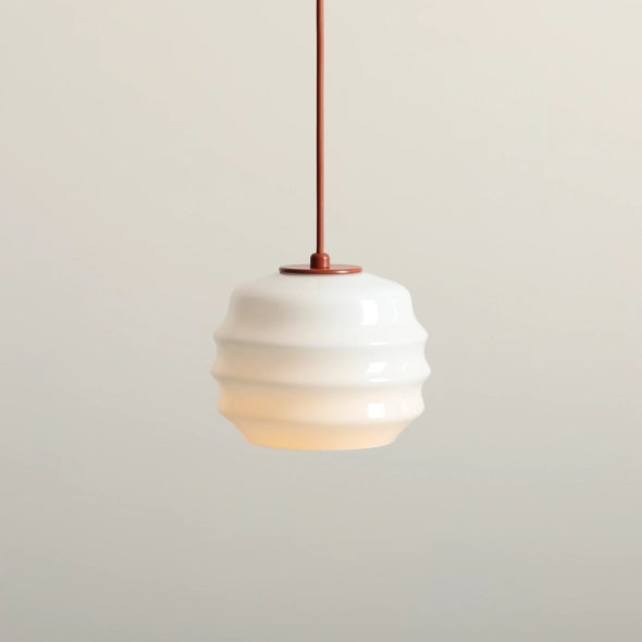 Designerska lampa wisząca ze szklanym kloszem PUFF TERRA