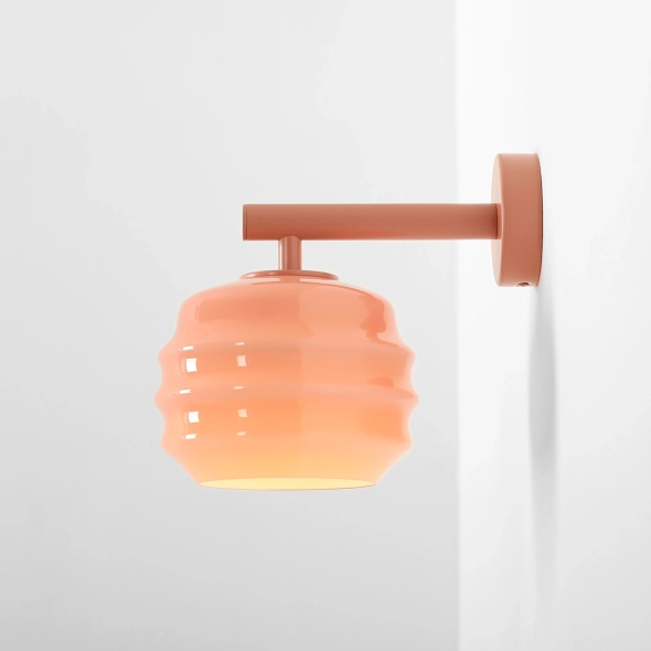 Wyrazista lampa ścienna PUFF WALL GLAZE CORAL