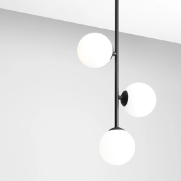 Moderne, schwarze Deckenleuchte LIBRA 3 CEILING BLACK