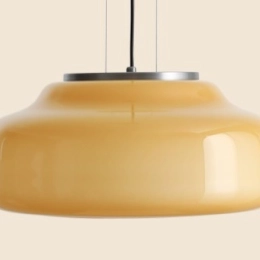 BONBON II L GINGER — large designer pendant lamp with glass shade