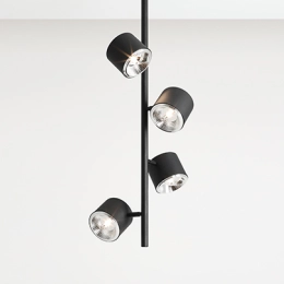 Modern pendant lamp BOT 4 VERTICAL BLACK