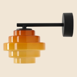 Retro-Wandleuchte mit honigfarbenem Schirm FILO WALL HONEY (⌀14)
