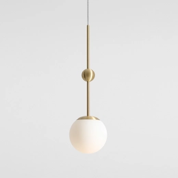 Elegante, messingfarbene Pendelleuchte MAE 1 BRASS
