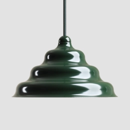 Designer pendant lamp FALA M in deep green/designed by Nikodem Szpunar