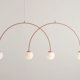 Lampada a sospensione moderna a forma di archi UNA 4 Long CORAL