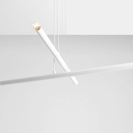 Minimalistic pendant lamp TUBO 4 WHITE
