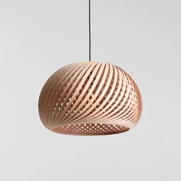 Doppelt geflochtene Holzlampe NATURE CROSS Large