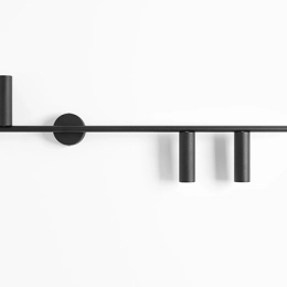 Minimalistic sconce TREVO 3 WALL ALL BLACK (right)