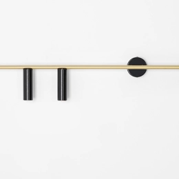 Applique minimalista TREVO 2 WALL BLACK BRASS (sinistra)