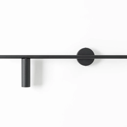 Minimalistische Wandleuchte TREVO 1 WALL ALL BLACK (links)
