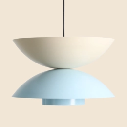 Lampada modulare sottile da tavolo OTTI Cream/Baby Blue/Baby Blue (ø37cm)