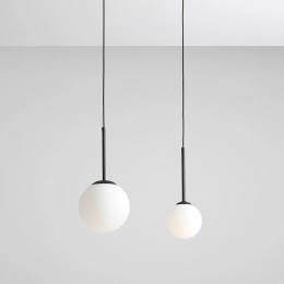 Kugelförmige Pendelleuchte BOSSO 1 X-MINI BLACK (14cm)