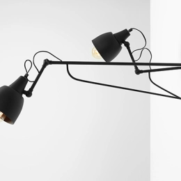 Applique industriale a due luci SOHO 2 BLACK