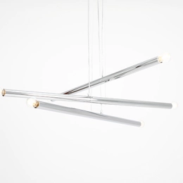 Lampada a sospensione di design TUBO 6 CHROME
