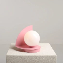 Lampada da tavolo di design rosa LOOP TABLE BABY PINK