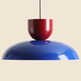 Hängeleuchte ELLA in Cobalt/Red Wine (Ø47 cm)
